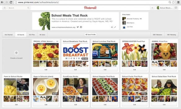 Join School Meals That Rock on PINTEREST!
