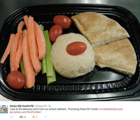 Hummus Veggie Plate, Dallas ISD