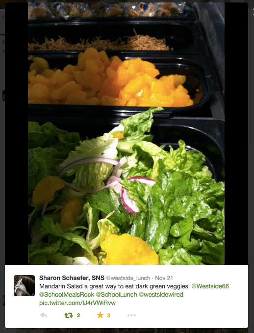 Mandarin Salad Lunch in Westside Cafe, Westside High School, Omaha, Nebraska